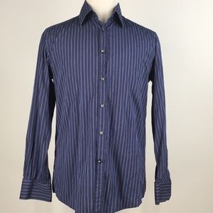 Versace (City ) Mens 100% Cotton Shirt M Blue